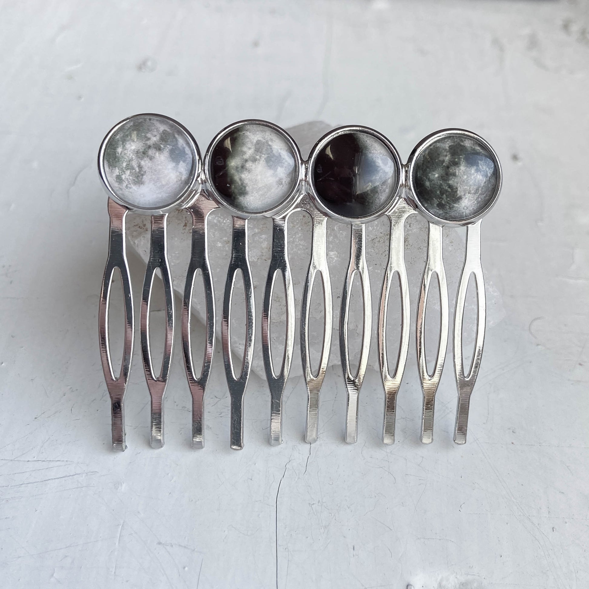Phases of the Moon Hair Comb Hair Accessories Yugen Handmade   