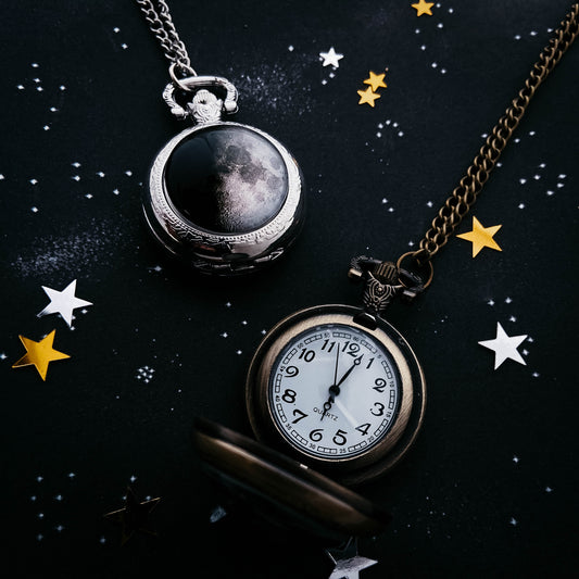 My Moon Custom Lunar Phase Pocket Watch Necklace Pocket Watch Necklace Yugen Handmade   