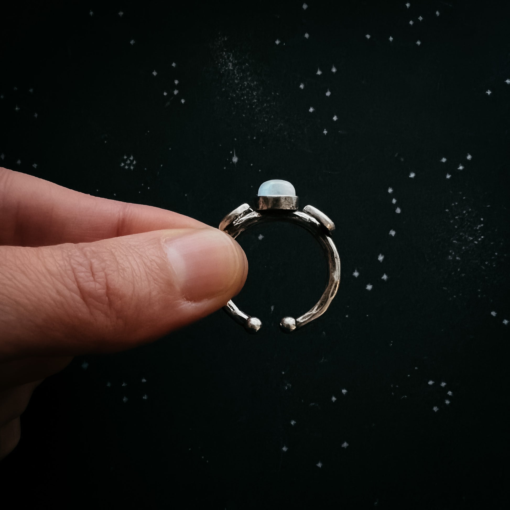 My Moon Custom Ring with 2 Crescents Ring Yugen Handmade   