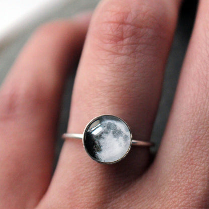 Custom My Moon Sterling Silver Ring Ring Yugen Handmade   