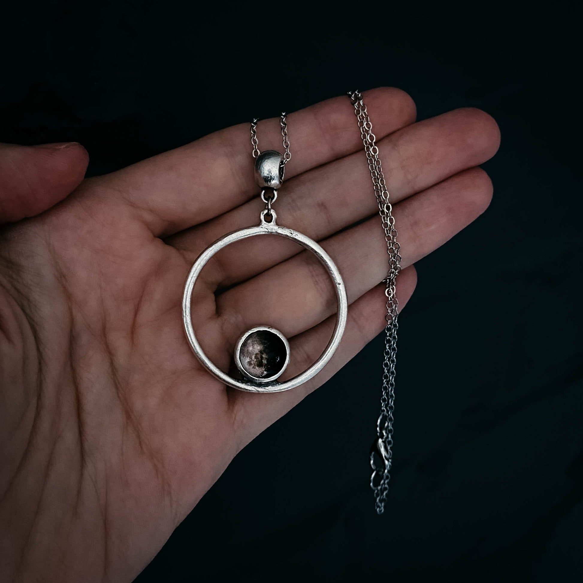 My Moon Circle Pendant Necklace Yugen Handmade   