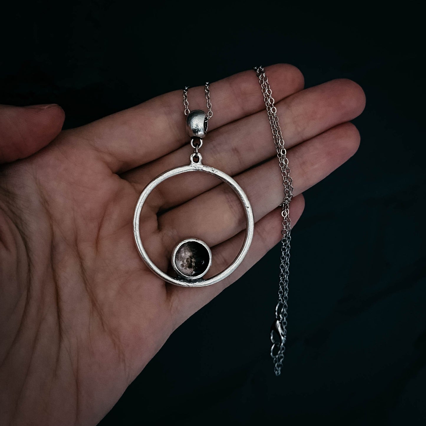 My Moon Circle Pendant Necklace Yugen Handmade   