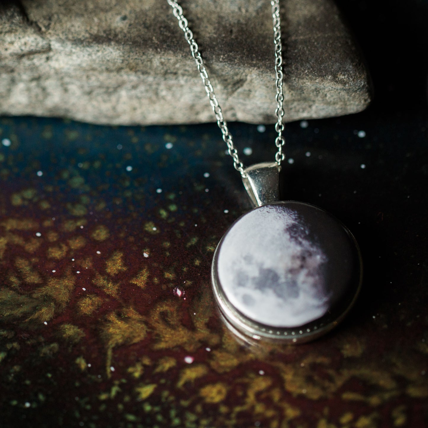 My Moon Custom Round Pendant Necklace Necklace Yugen Handmade   