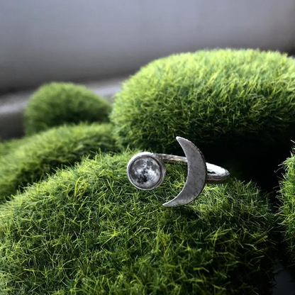 Crescent Moon Galaxy Space Ring Ring Yugen Handmade   