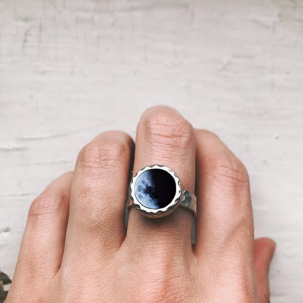 My Moon Hammered Custom Ring Ring Yugen Handmade   