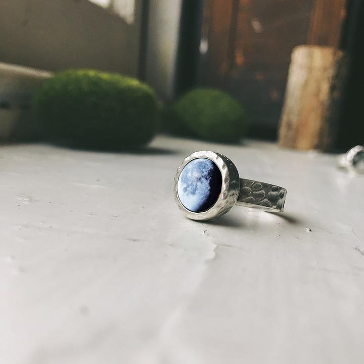 My Moon Hammered Custom Ring Ring Yugen Handmade   