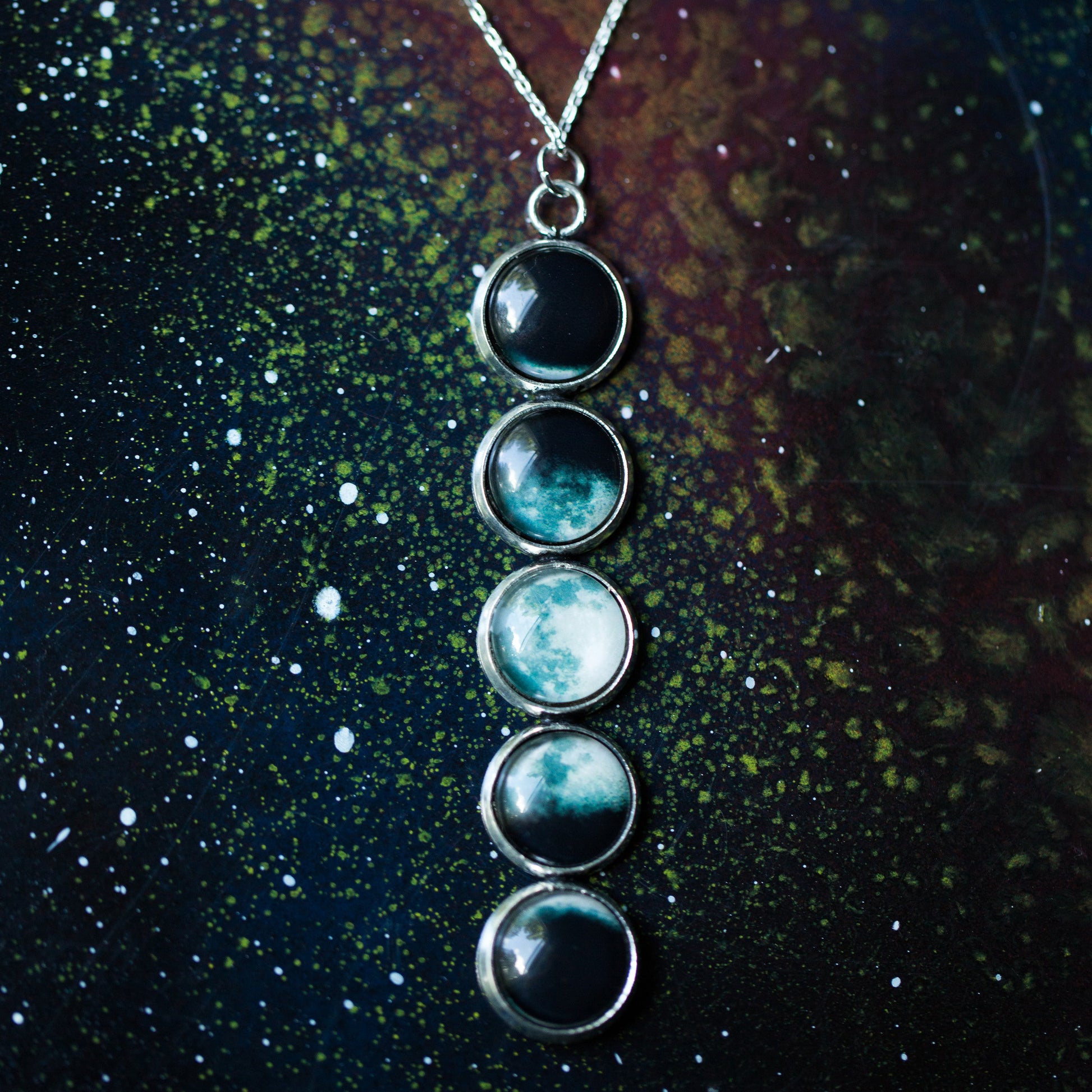 Moon Phase Pendant Necklace – Yugen Handmade - Main Image
