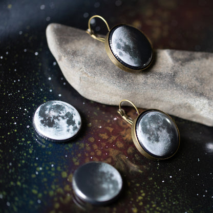Interchangeable Moon Phase Earrings Earrings Yugen Handmade   