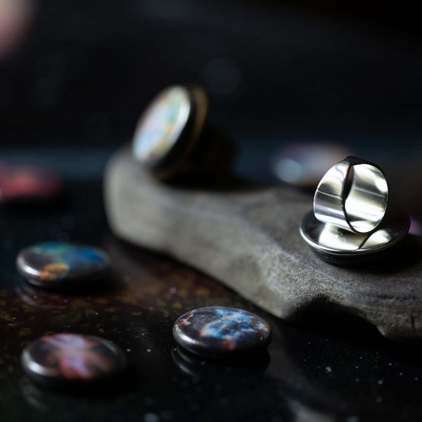 Interchangeable Nebula Ring Ring Yugen Handmade   
