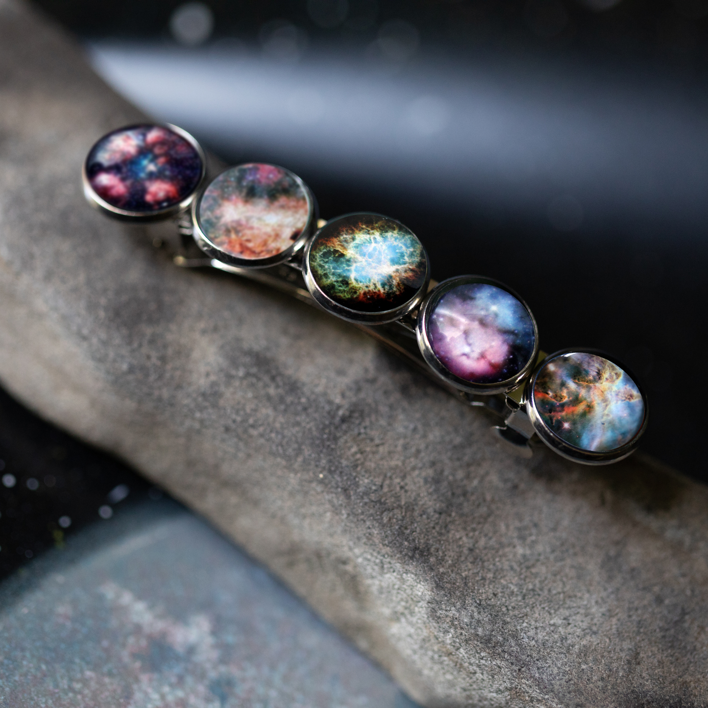 Nebula Rainbow Hair Clip Barrette Hair Accessories Yugen Handmade   