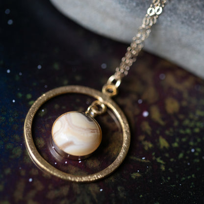 Rings of Saturn Necklace - Limited Edition Necklace Yugen Handmade Gold  