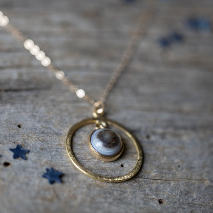 Rings of Saturn Necklace - Limited Edition Necklace Yugen Handmade   