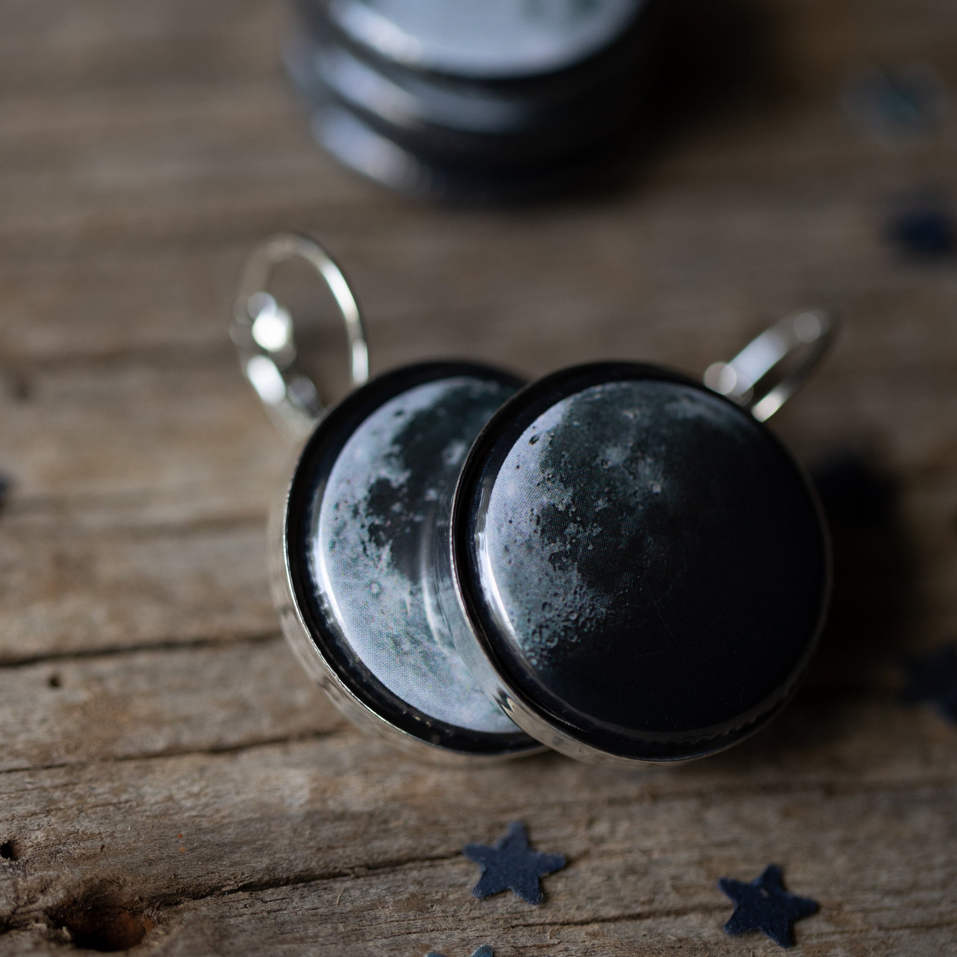 Interchangeable Moon Phase Earrings Earrings Yugen Handmade   