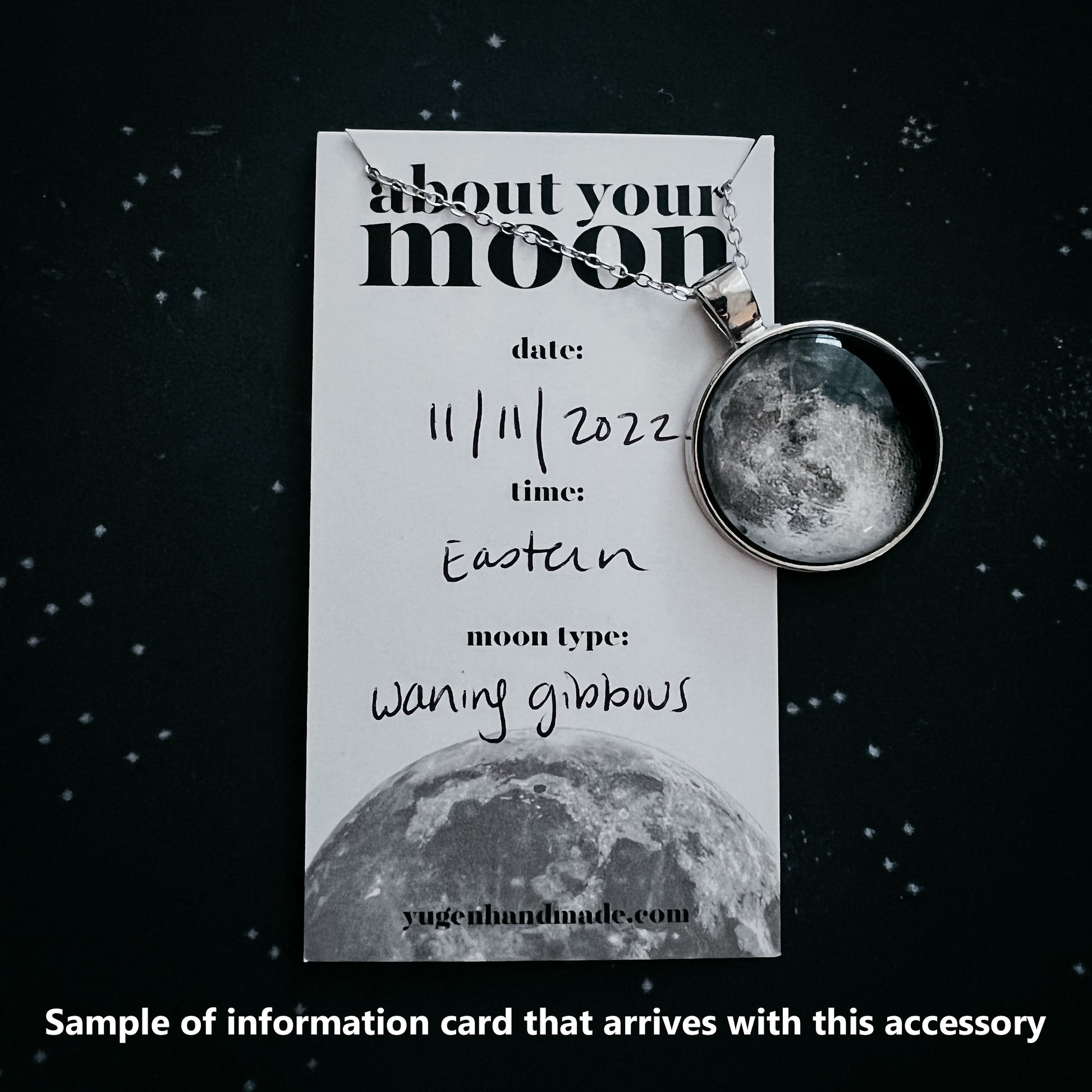 My Moon Double Sided Keychain with Two Custom Lunar Phases Keychain Yugen Handmade   