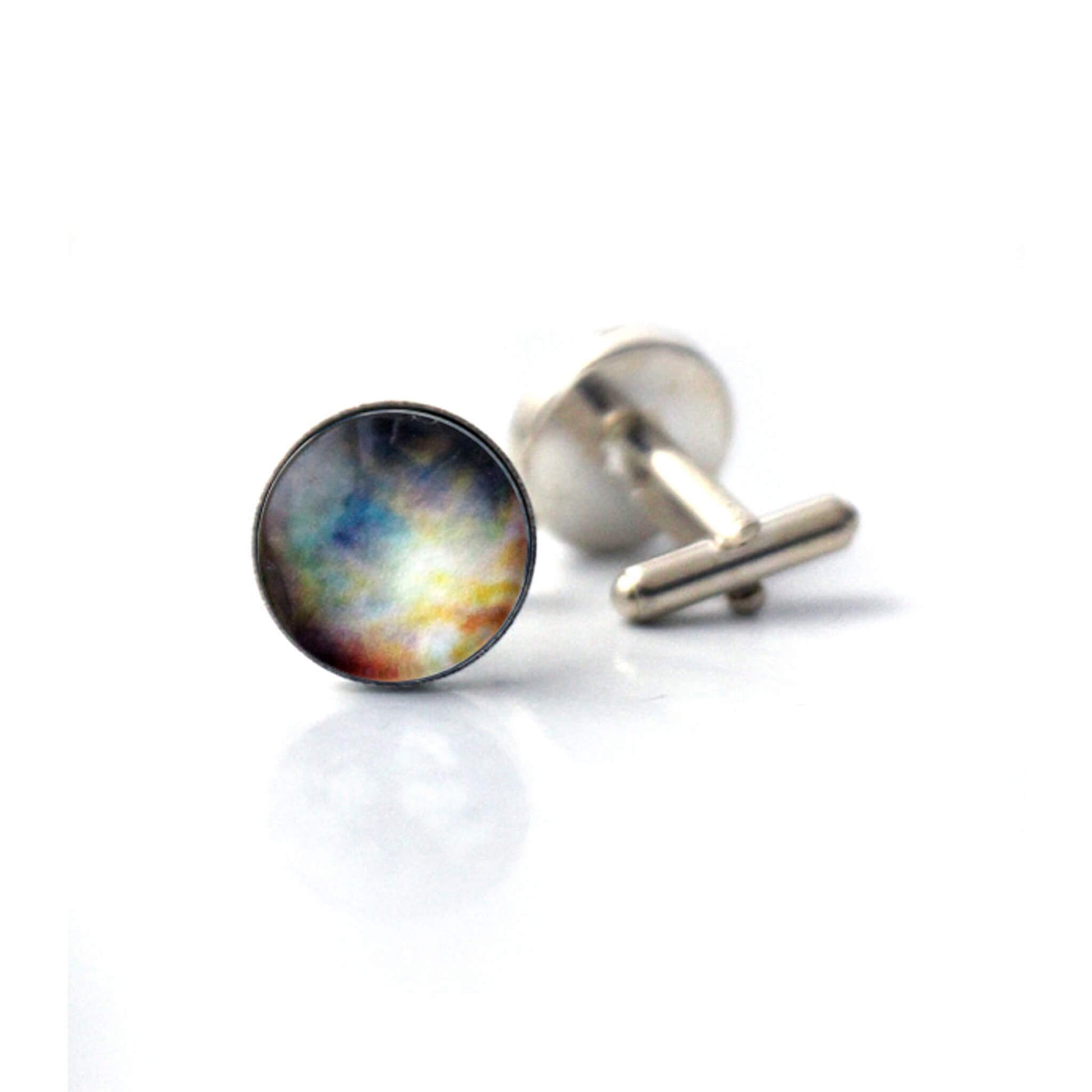 Galaxy Cufflinks - Space, Planet, Nebula, Star Accessories Cufflinks Yugen Handmade   