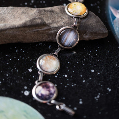 Galilean Moon Bracelet - Jupiter's Moons Bracelet Yugen Handmade Antique Silver  