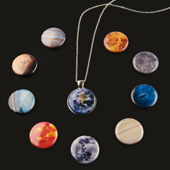 Interchangeable Solar System Necklace Necklace Yugen Handmade   