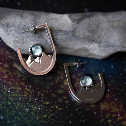 SLIGHTLY FLAWED Mountain Range Earrings Earrings Yugen Handmade   
