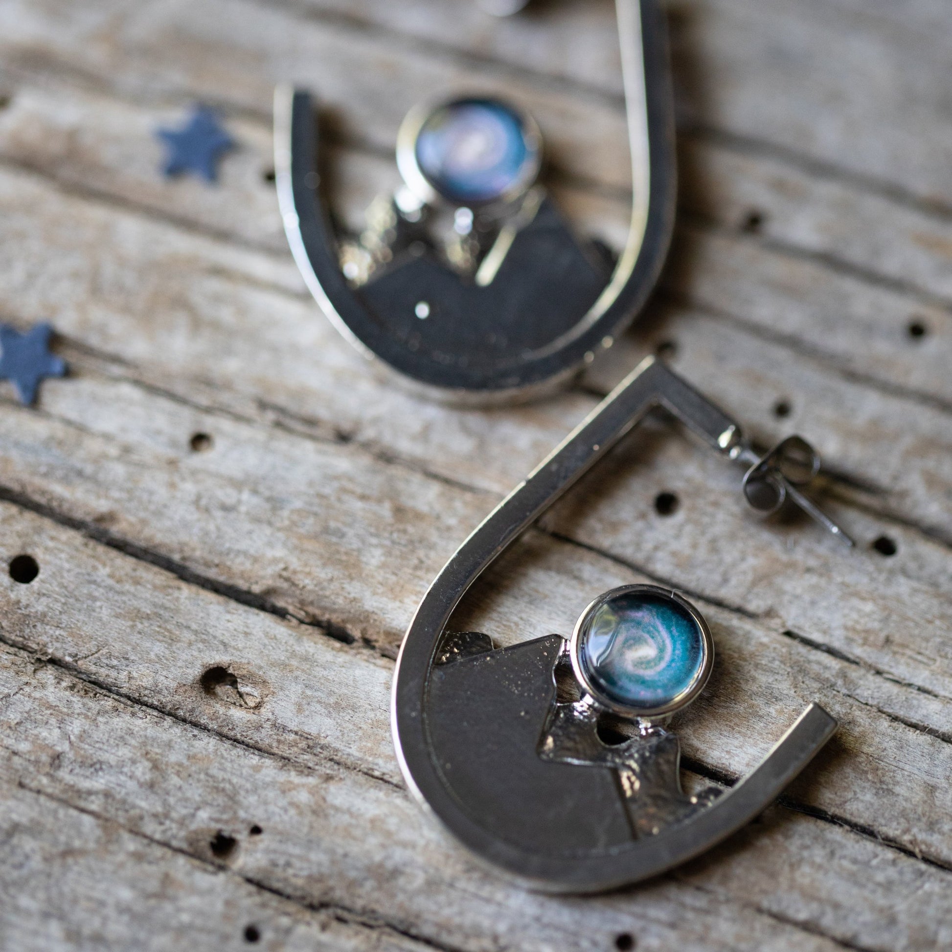 SLIGHTLY FLAWED Mountain Range Earrings Earrings Yugen Handmade   