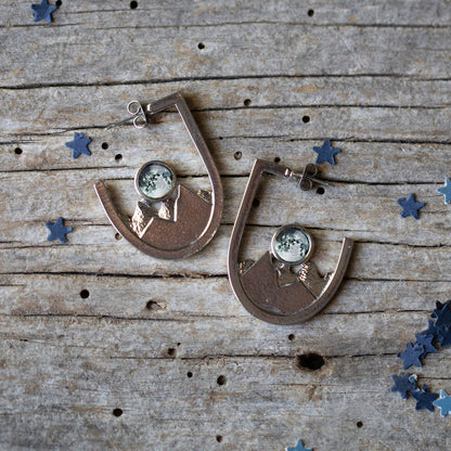 SLIGHTLY FLAWED Mountain Range Earrings Earrings Yugen Handmade   