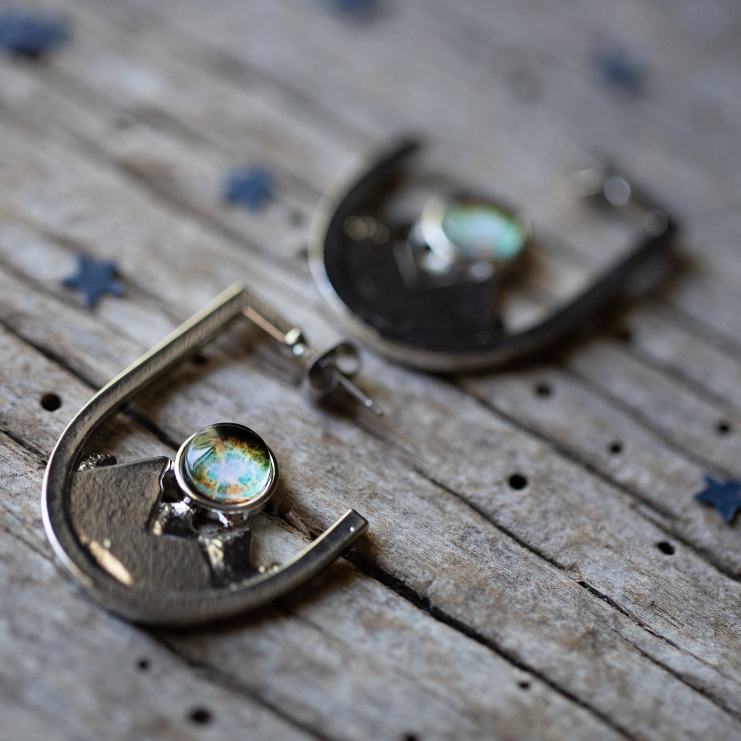 SLIGHTLY FLAWED Mountain Range Earrings Earrings Yugen Handmade   
