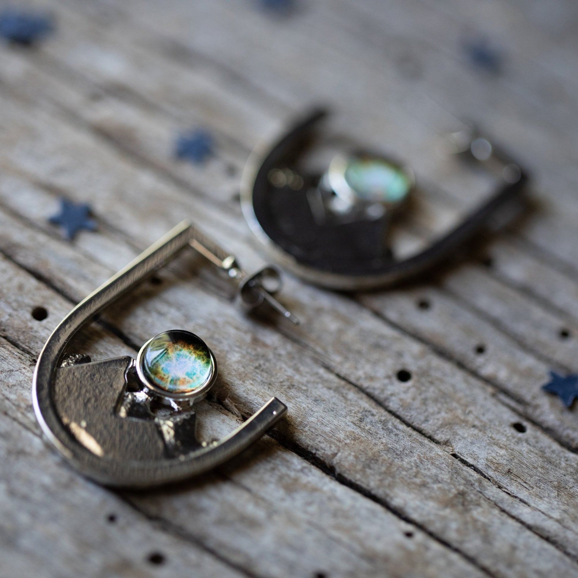 SLIGHTLY FLAWED Mountain Range Earrings Earrings Yugen Handmade   