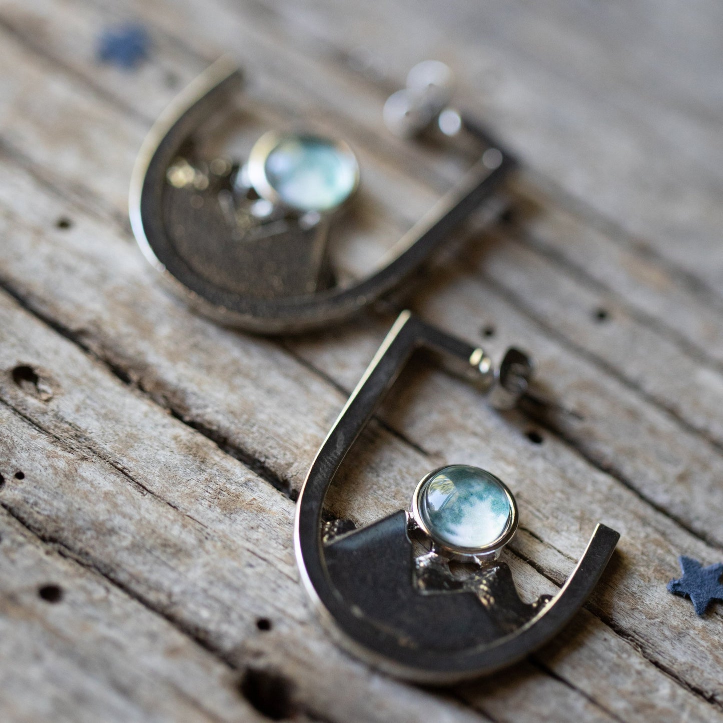 SLIGHTLY FLAWED Mountain Range Earrings Earrings Yugen Handmade   