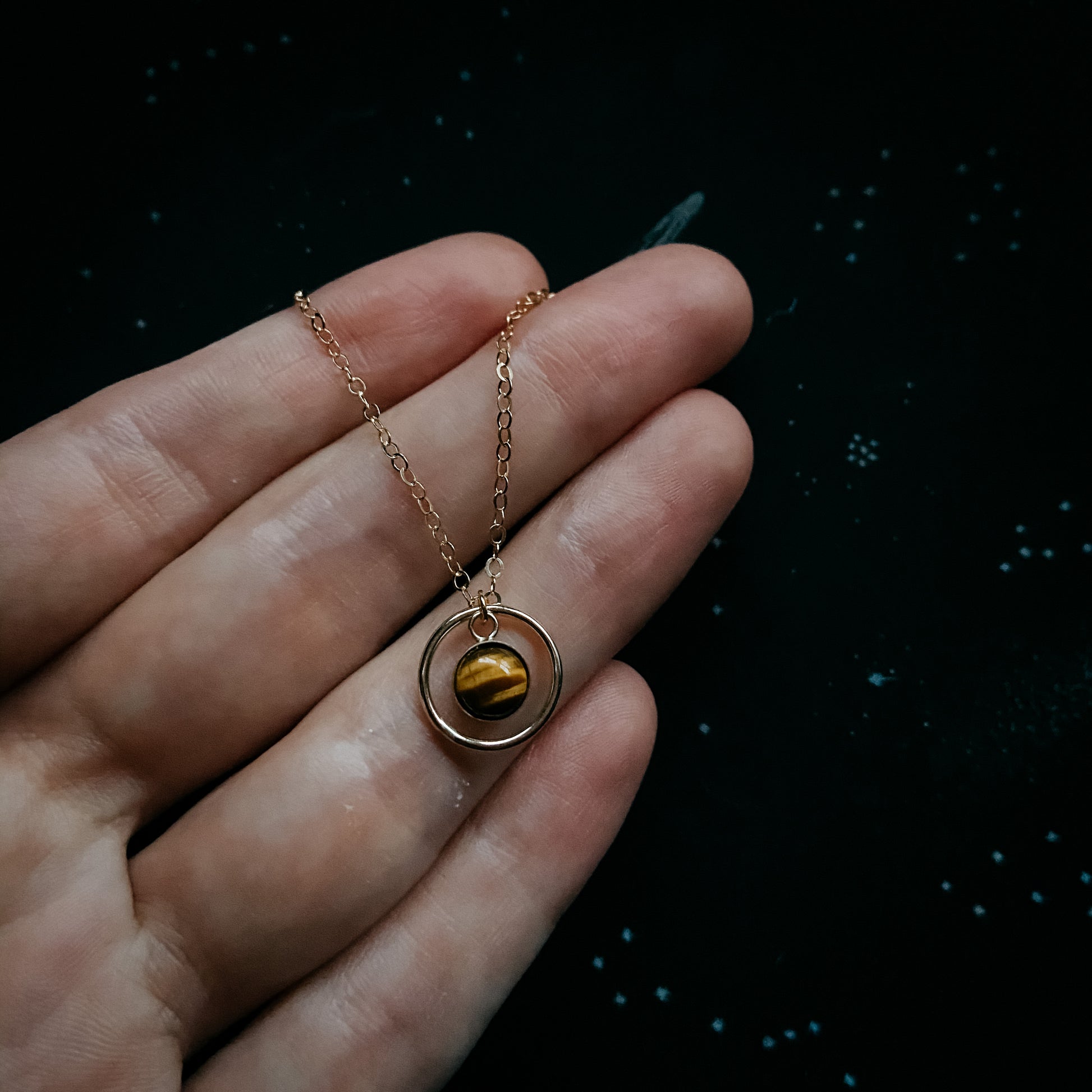 Rings of Saturn Mini Necklace Necklace Yugen Handmade   