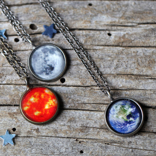 Galaxy Space Pendant - Pick Your Planet or Nebula Necklace Necklace Yugen Handmade   