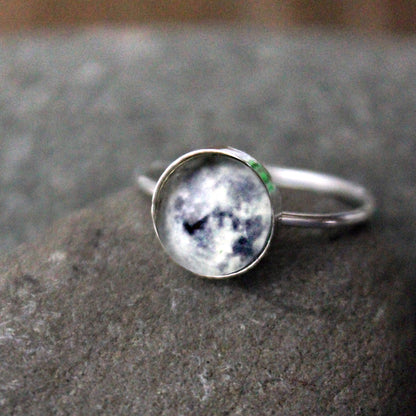 Sterling Silver Galaxy Space Ring, Made to Order in Your Size Ring Yugen Handmade   